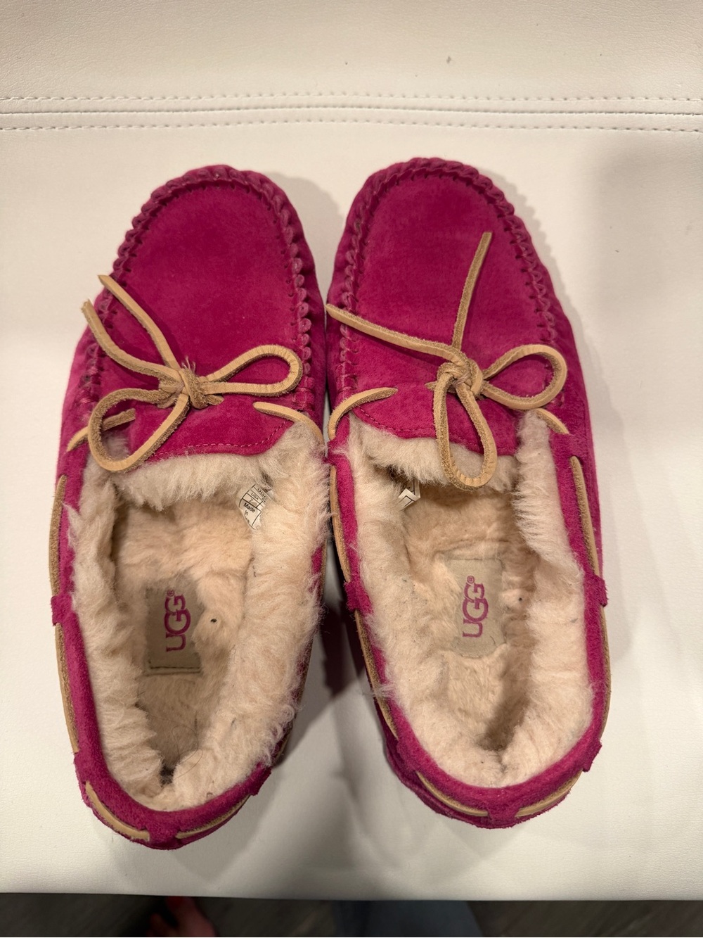 UGG Faux fur-Lined Moccasin Slippers